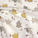 Tissu de coton blanc aux éléphants géométriques jaunes & grèges - OEKO-TEX® - tissuspapi