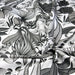 Tissu de coton demi-natté tropical, motif noir & blanc, COLLECTION LOMBOK - OEKO-TEX® - tissuspapi