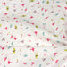 Tissu de coton les fleurs roses et papillons verts - OEKO-TEX® - tissuspapi
