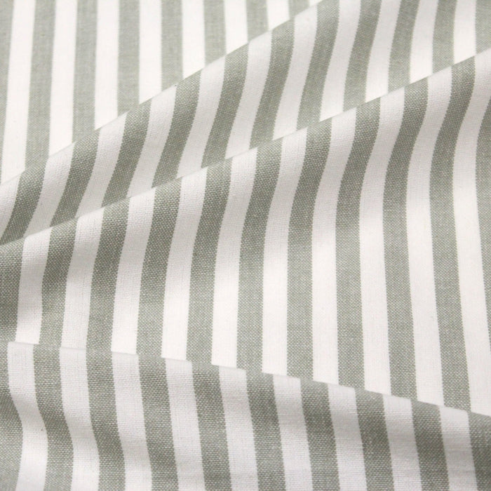 Tissu coton pour torchon rayure grise - Tissus Price