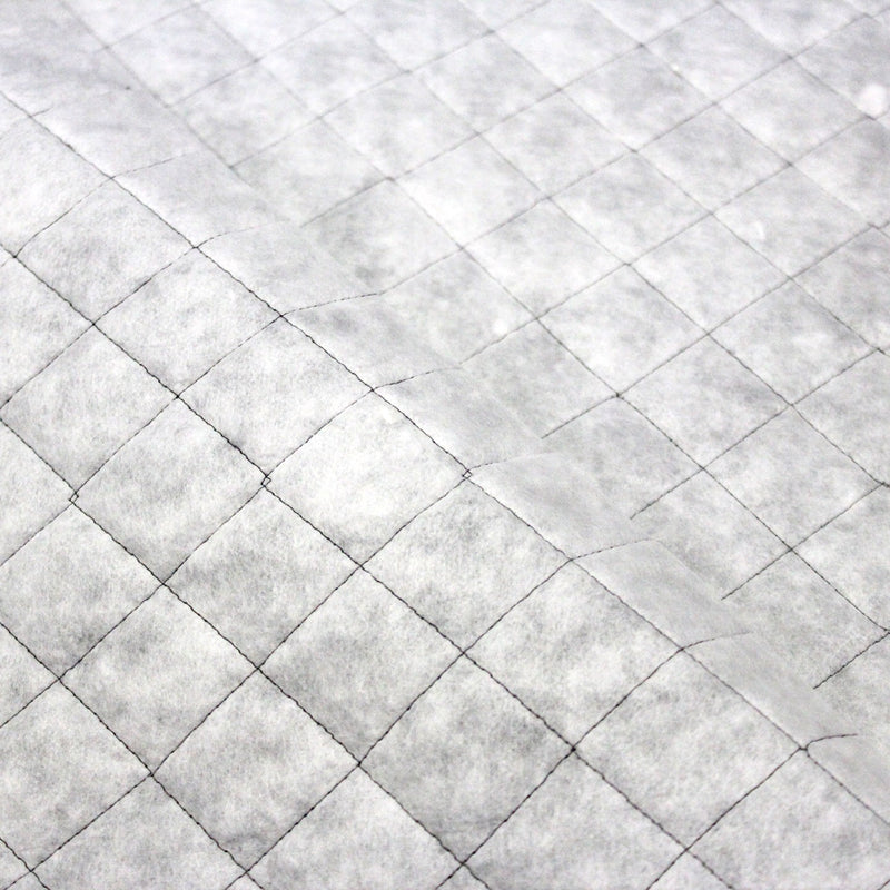 Tissu Doublure matelassée noire, ouatine blanche - TissusPapi.com