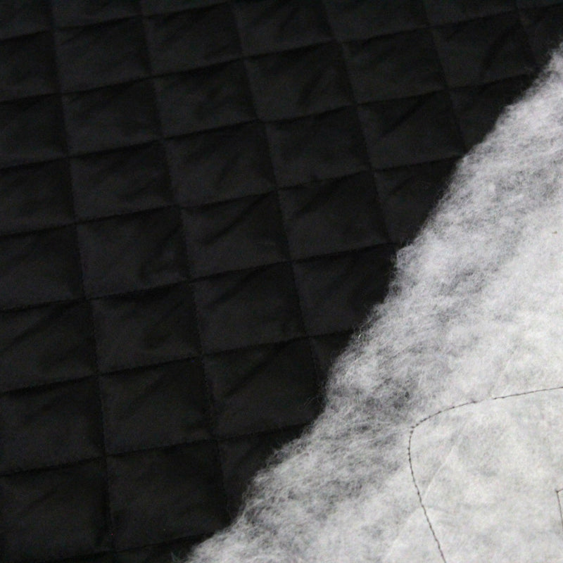 Tissu Doublure matelassée noire, ouatine blanche - TissusPapi.com