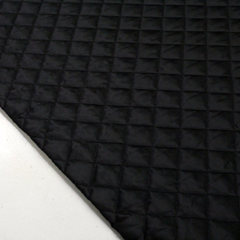 Tissu Doublure matelassée noire, ouatine blanche - TissusPapi.com