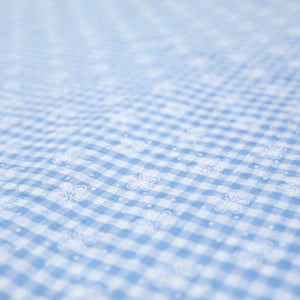 Lot De Coupons Tissu – Fleurs, Pois Bleu Et Petit Vichy, 100% Coton, Neuf