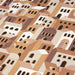 Tissu de coton demi-natté Les façades de maisons méditerranéennes aux tons ocres et terracotta - OEKO-TEX® - tissuspapi