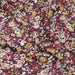 Tissu Microfibre de viscose prune aux fleurs jaunes, blanches et roses - OEKO-TEX® - tissuspapi