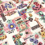 Tissu coton bouquets de fleurs et illustrations du jardin britannique - COLLECTION GARDEN - TissusPapi.com
