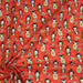 Tissu de coton motif traditionnel des geishas, kokeshis & éventails, fond rouge - OEKO-TEX® - tissuspapi