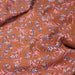 Tissu Microfibre de viscose rouille aux fines fleurs roses et bleues - OEKO-TEX® - tissuspapi
