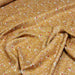 Tissu Microfibre de viscose ocre aux fines fleurs écrues & roses - OEKO-TEX® - tissuspapi