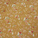 Tissu Microfibre de viscose ocre aux fines fleurs écrues & roses - OEKO-TEX® - tissuspapi