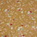 Tissu Microfibre de viscose ocre aux fines fleurs écrues & roses - OEKO-TEX® - tissuspapi