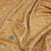 Tissu Microfibre de viscose ocre aux fines fleurs écrues & roses - OEKO-TEX® - tissuspapi