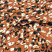 Tissu Microfibre de viscose rouille aux tâches léopard noires, écrues et oranges - OEKO-TEX® - tissuspapi
