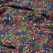 Tissu Microfibre de viscose aux traits multicolores verts, violets, roses, oranges - OEKO-TEX® - tissuspapi