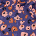 Tissu Microfibre de viscose violet aux fleurs roses et rouille - OEKO-TEX® - tissuspapi