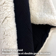 Tissu sherpa mouton : écru uni, vert, gris, camel... - OEKO - TEX - TissusPapi.com