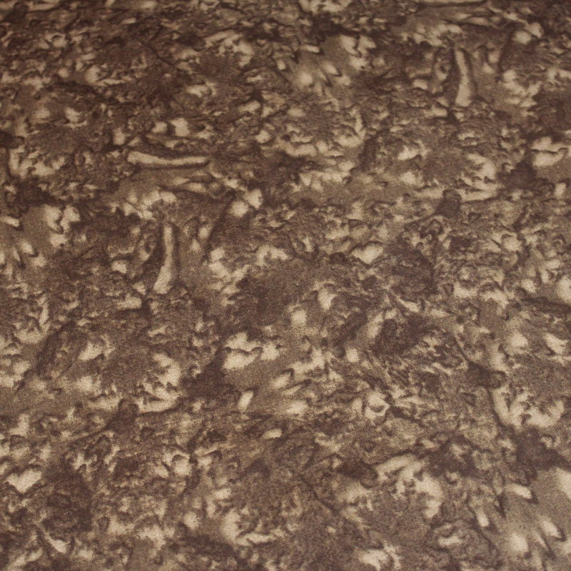 Tissu popeline de coton faux - uni marbré marron chocolat - TissusPapi.com