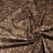 Tissu popeline de coton faux-uni marbré marron chocolat - tissuspapi