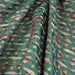 Tissu jacquard vert aux motifs géométriques blancs et multicolores - COLLECTION GEORGES - Fabriqué en France - tissuspapi