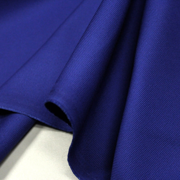 Tissu de coton demi-natté bleu roi uni - tissuspapi