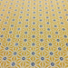 Tissu de coton saki motif traditionnel japonais géométrique ASANOHA jaune moutarde & blanc - Oeko-Tex - tissuspapi