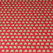 Tissu de coton rouge & éléphants ocres