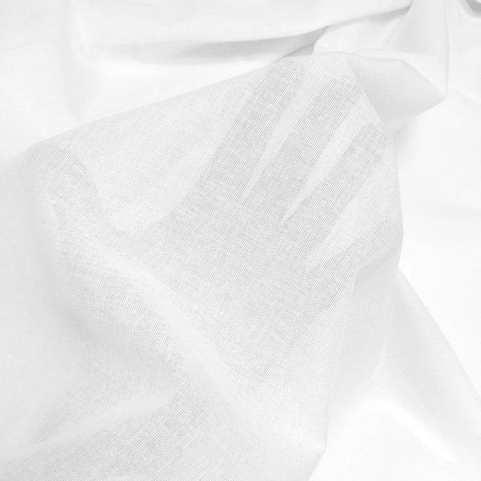 Tissu étamine de coton / Toile à beurre grande largeur - Blanc - Grande largeur 260cm - Oeko-Tex