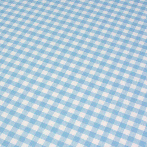 Tissu de coton Vichy bleu ciel & blanc à carreaux 1cm 