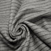 Tissu flanelle de laine gris moyen à rayures banquier noires
