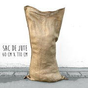 Sac de jute en toile naturelle, 60cm x 110cm - TissusPapi.com