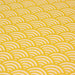 Tissu de coton motif traditionnel japonais vagues SEIGAIHA jaune & blanc - Oeko-Tex - tissuspapi