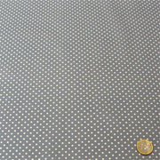 Tissu popeline de coton gris moyen à pois blancs - COLLECTION POLKA DOT - Oeko - Tex - TissusPapi.com