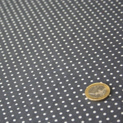 Tissu popeline de coton gris souris à pois blancs - COLLECTION POLKA DOT - Oeko - Tex - TissusPapi.com