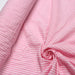Tissu de coton Seersucker à rayures roses et blanches