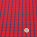 Tissu de coton à carreaux rouges et bleus marine