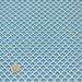 Tissu de coton motif traditionnel japonais aux éventails SENSU bleu canard - Oeko-Tex