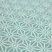 Tissu de coton saki motif traditionnel japonais géométrique ASANOHA gris-bleu & blanc - Oeko-Tex - tissuspapi
